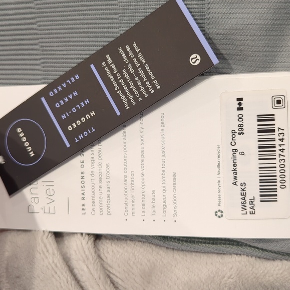 NWT Lululemon Awakening Crop *Taryn Toomey Collection 17" Earl Grey - Picture 6 of 12